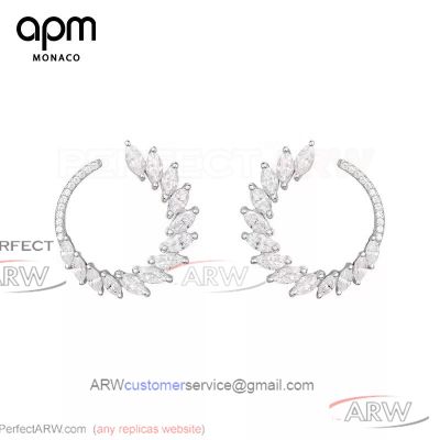 AAA APM Monaco Jewelry Replica - 925Silver Diamonds Earrings